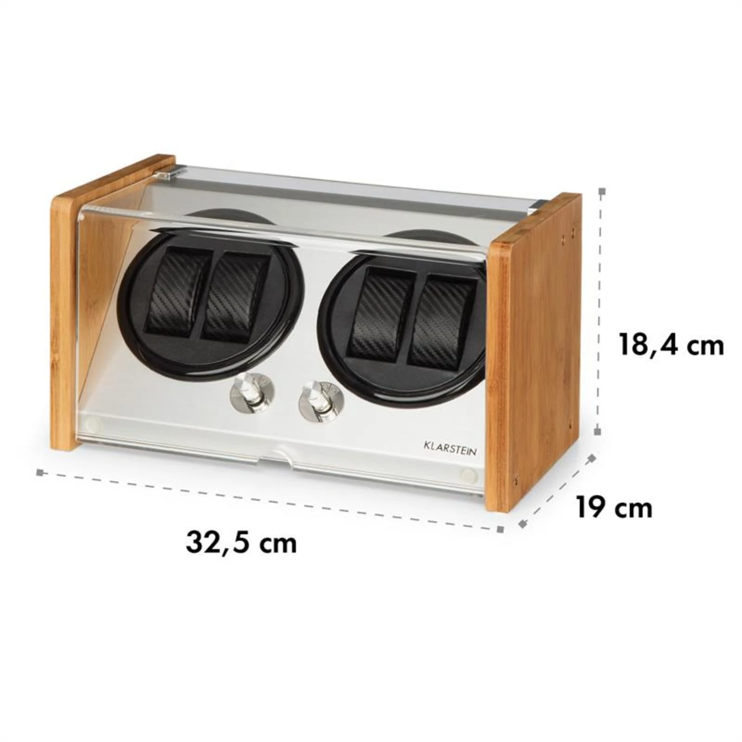 Hanoi 4 Uhrenbeweger, 4 Uhren, 3 Geschwindigkeiten, 4 Modi, Bambus – Bild 8