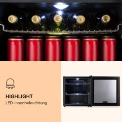 Beersafe L Onyx Kühlschrank 47 Liter 2 Böden Panoramaglastür. -Klarstein 10032870 de 0004 logo