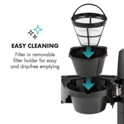 Aromatica II Kaffeemaschine, Mahlwerk, 1,25 L, Silber -Klarstein 10032872 yy 0007 logo Klarstein Aromatica II Kaffeemaschine silber