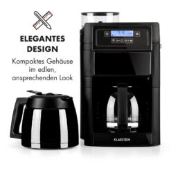Aromatica II Set Kaffeemaschine, Mahlwerk, 1,25 L, Schwarz -Klarstein 10032874 de 0003 logo