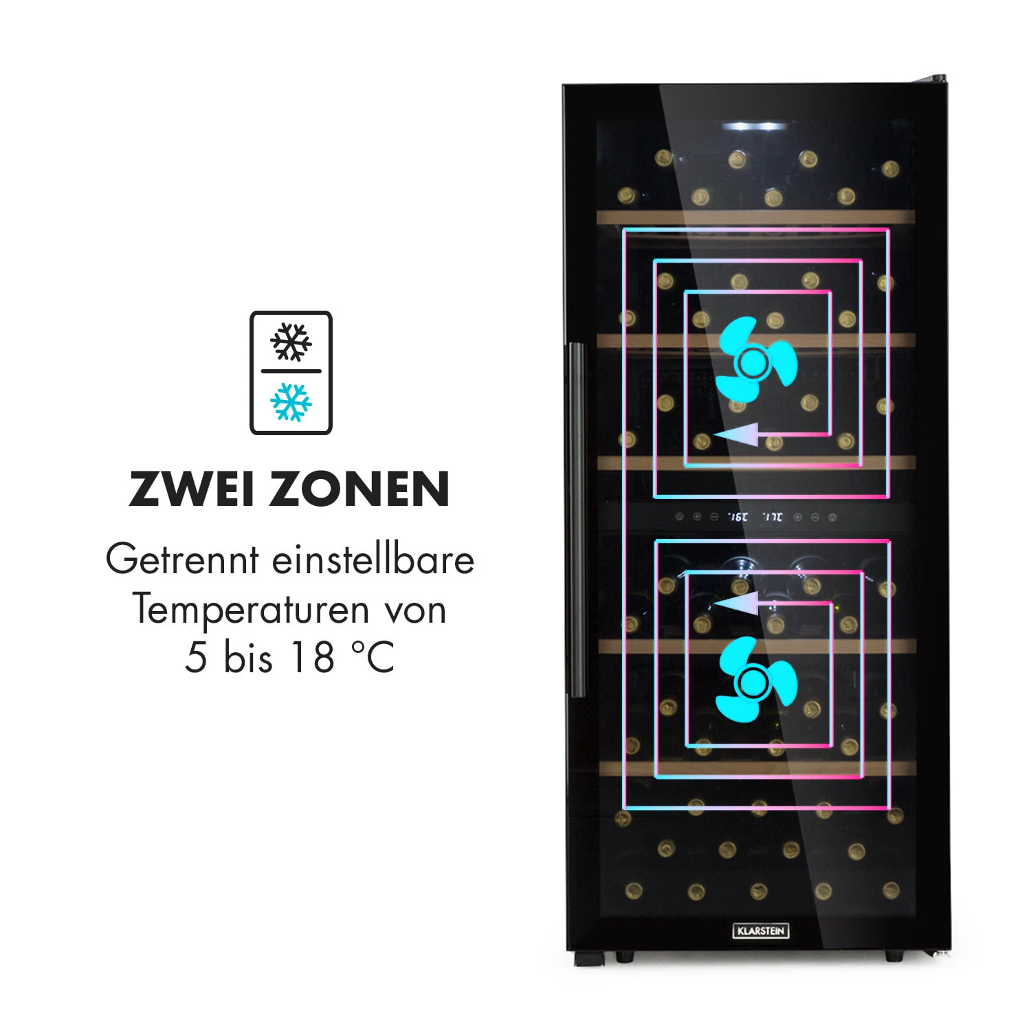 Barossa 102 Duo Weinkühlschrank 102 Fl 226 Ltr 2 Zonen Touch-Steuerung 5 Barossa 102 Duo Weinkühlschrank 102 Fl 226 Ltr 2 Zonen Touch-Steuerung – Bild 5