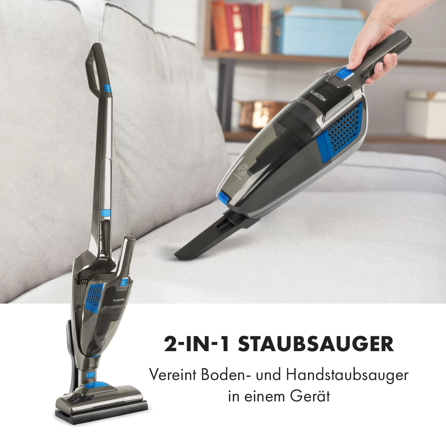 TurboHybrid Staubsauger Boden- Und Handstaubsauger Anthrazit/blau 7 TurboHybrid Staubsauger Boden- Und Handstaubsauger Anthrazit/blau – Bild 7