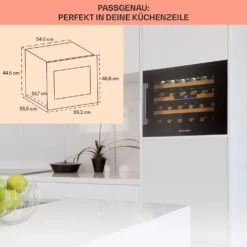 Vinsider 24 Built-In Uno Onyx Einbau-Weinkühlschrank 24 Flaschen 57 L -Klarstein 10032965 de 0005 usp