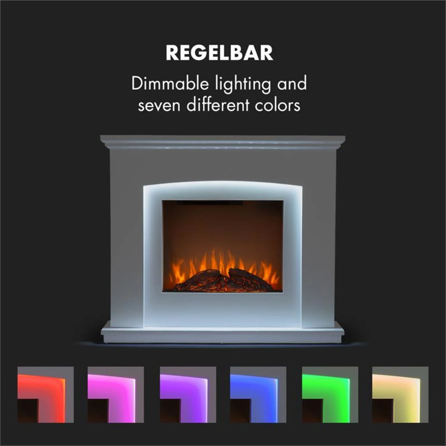Aosta Light & Fire Elektrischer Kamin 1000/2000W Fernbedienung 5 Aosta Light & Fire Elektrischer Kamin 1000/2000W Fernbedienung – Bild 5