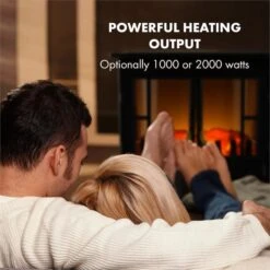 Innsbruck Elektrischer Kamin 1000/2000W Thermostat -Klarstein 10033092 yy 0003 logo Electric Fireplace Black YH15