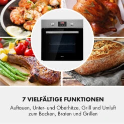 Kalahari Elektrischer Einbaubackofen 2300W 7 Funktionen Schwarz -Klarstein 10033187 de 0008 logo