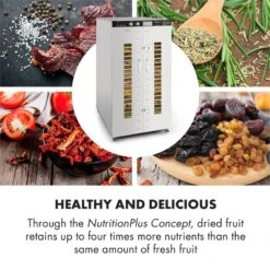 Master Jerky 24 Dörrautomat 5850W 40-90 °C 15h-Timer Edelstahl Silber -Klarstein 10033214 yy 0005 logo Klarstein Master Jerky 24 Doerrautomat silber