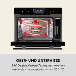 MasterFresh Dampfbackofen 230°C 24l Touch-Bedienfeld Schwarz 14 MasterFresh Dampfbackofen 230°C 24l Touch-Bedienfeld Schwarz -Klarstein 10033284 de 0004 logo