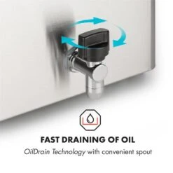 Family Fry Fritteuse 3000W Oil Drain Technology Edelstahl Silber 13 Family Fry Fritteuse 3000W Oil Drain Technology Edelstahl Silber -Klarstein 10033342 yy 0005 logo Klarstein Family Fry Fritteuse 3000W silber