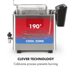 Family Fry Fritteuse 3000W Oil Drain Technology Edelstahl Silber 14 Family Fry Fritteuse 3000W Oil Drain Technology Edelstahl Silber -Klarstein 10033342 yy 0006 logo Klarstein Family Fry Fritteuse 3000W silber