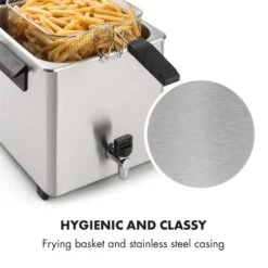 Family Fry Fritteuse 3000W Oil Drain Technology Edelstahl Silber 15 Family Fry Fritteuse 3000W Oil Drain Technology Edelstahl Silber -Klarstein 10033342 yy 0008 logo Klarstein Family Fry Fritteuse 3000W silber