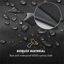 Hot & Hot Wetterschutzhaube 600D Canvas 30/70% PE/PVC Schwarz -Klarstein 10033537 yy 0005 logo Klarstein Hot and Hot Wetterschutzhaube schwarz