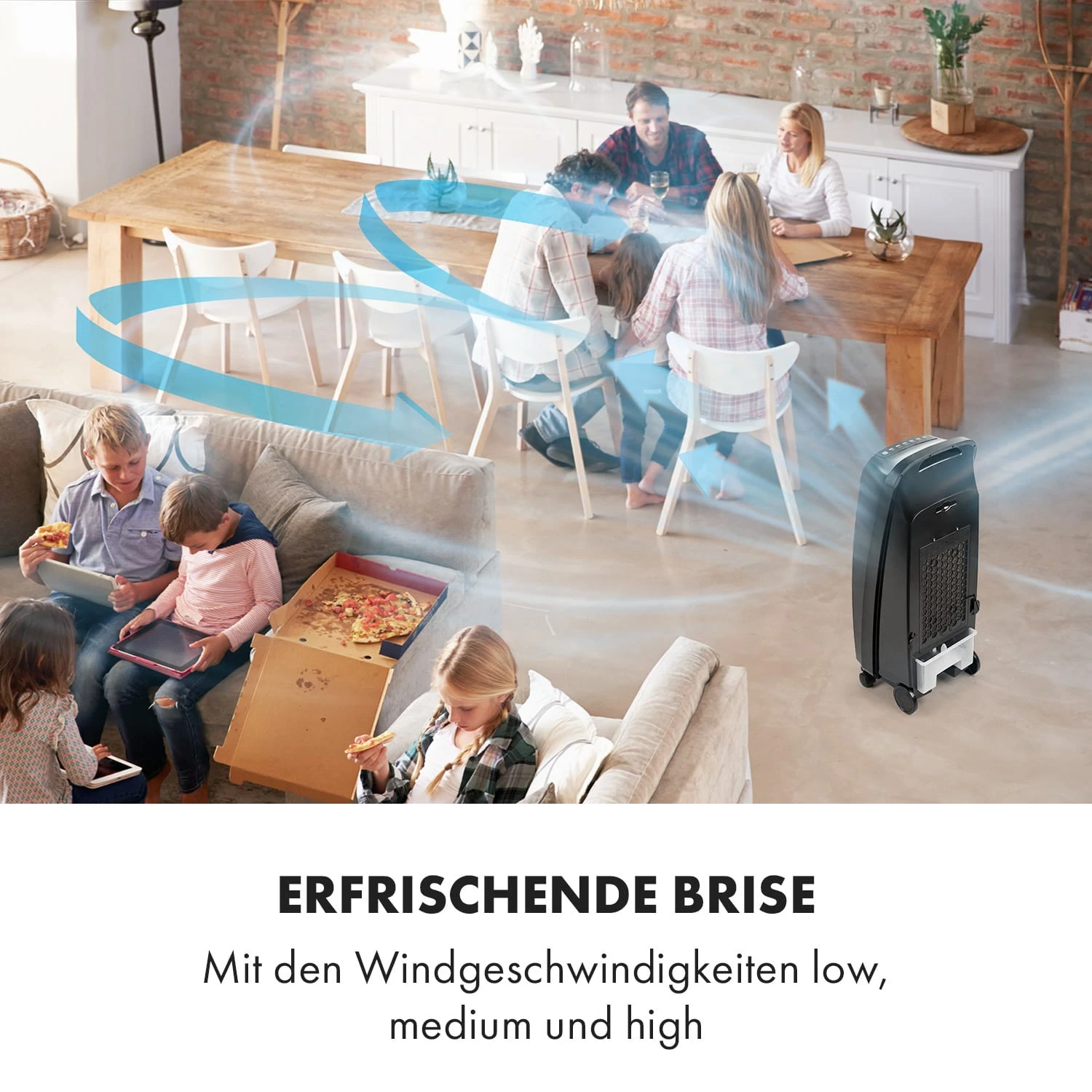 Rotator 4-in-1 Luftkühler 396 M³/h 110W 7 Ltr 360° Fernbedienung Mobil 3 Rotator 4-in-1 Luftkühler 396 M³/h 110W 7 Ltr 360° Fernbedienung Mobil – Bild 3