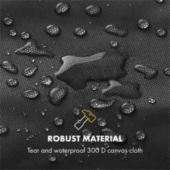 Tomahawk 3.1 S Wetterschutzhaube 300D Canvas 30/70% PE/PVC Schwarz -Klarstein 10033569 yy 0003 logo Klarstein Tomahawk S Wetterschutzhaube schwarz