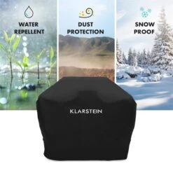 Tomahawk 3.1 S Wetterschutzhaube 300D Canvas 30/70% PE/PVC Schwarz -Klarstein 10033569 yy 0005 logo Klarstein Tomahawk S Wetterschutzhaube schwarz