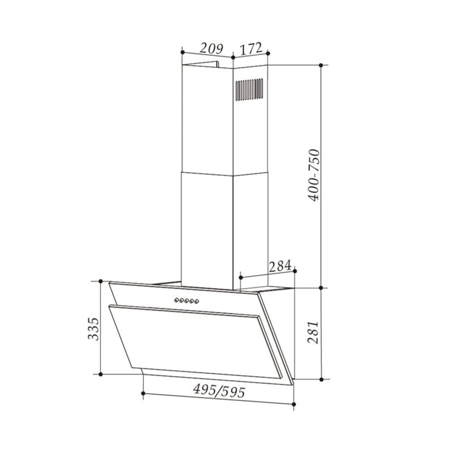 Alessia Dunstabzugshaube Kopffreihaube 350 M³/h Push Control Schwarz 9 Alessia Dunstabzugshaube Kopffreihaube 350 M³/h Push Control Schwarz – Bild 9
