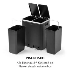 Trash Gordon Treteimer 30L / 2x15L Geräuschlos PP Edelstahl Schwarz 10 Trash Gordon Treteimer 30L / 2x15L Geräuschlos PP Edelstahl Schwarz -Klarstein 10033721 de 0005 logo