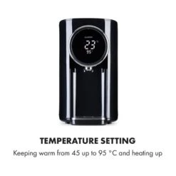 Hot Spring Plus Heißwasserspender 5l Edelstahl-Wassertank 45-95 °C 13 Hot Spring Plus Heißwasserspender 5l Edelstahl-Wassertank 45-95 °C -Klarstein 10033753 yy 0006 logo Klarstein Hot Spring Heisswasserspender schwarz