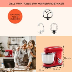 Bella Pico 2G Küchenmaschine 1300W 1,7PS 6 Stufen 5 Liter -Klarstein 10033801 de 0005 usp