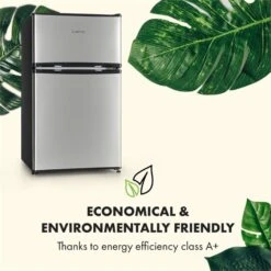 Big Daddy Cool Kühl-Gefrierkombination 61/25 Liter 2 Ebenen Edelstahl -Klarstein 10034005 yy 0010 logo Klarstein Big Daddy Cool Kuehl Gefrierkombination