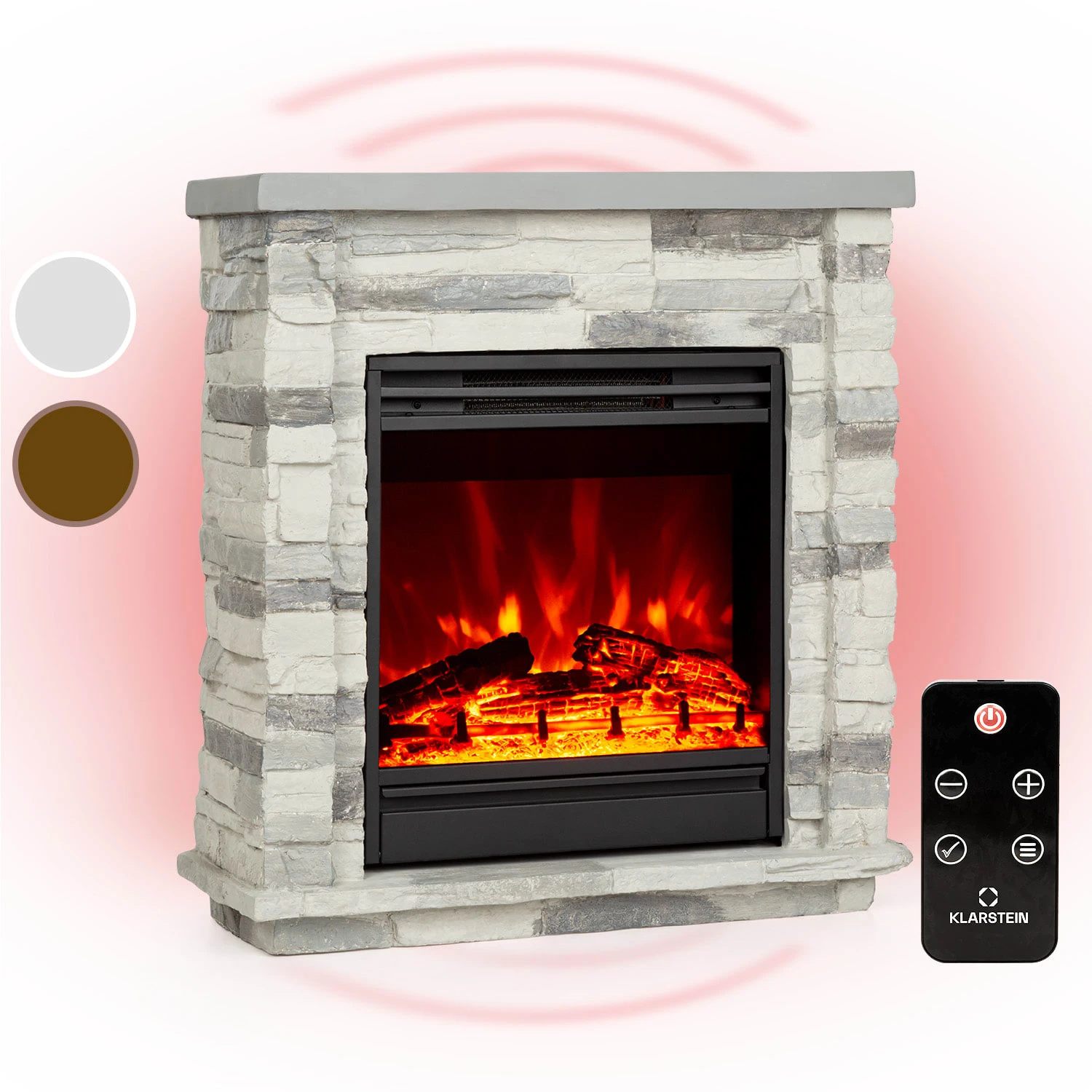 Lienz Elektrischer Kamin 1800W Steindekor Polystone Fernbedienung 1 Lienz Elektrischer Kamin 1800W Steindekor Polystone Fernbedienung