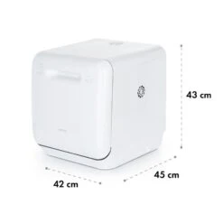 Aquatica Geschirrspüler Freistehend Installationsfrei 2 Gedecke 860W -Klarstein 10034126 yy 0010 logo Klarstein Aquatica Geschirrspueler weiss