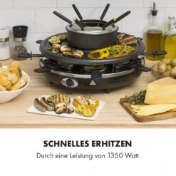 Fonduelette Raclette Und Fondue 1350W 1 Liter 38 Cm Ø Für 8 Personen -Klarstein 10034138 de 0005 logo