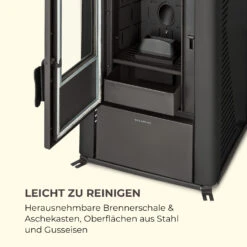 Energiewende Pelletofen 5/10 KW 5 Stufen Timer 18kg 250m³ Fernbedienung Schwarz 17 Energiewende Pelletofen 5/10 KW 5 Stufen Timer 18kg 250m³ Fernbedienung Schwarz -Klarstein 10034153 de 0008 logo