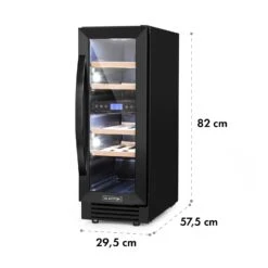 Vinovilla 17 Built-In Duo Weinkühlschrank 53l 17 Fl. 2 Zonen Glastür -Klarstein 10034154 yy 0008 logo