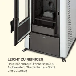 Energiewende Pelletofen 5/10 KW 5 Stufen Timer 18kg 250m³ Fernbedienung Grau 17 Energiewende Pelletofen 5/10 KW 5 Stufen Timer 18kg 250m³ Fernbedienung Grau -Klarstein 10034181 de 0008 logo