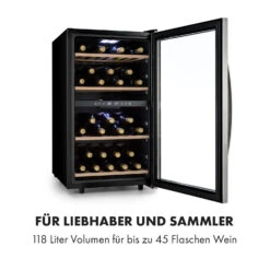 Vinamour 45 DuoWeinkühlschrank 2 Zonen 118 Ltr / 45 Fl 5-18 °C -Klarstein 10034216 de 0003 logo
