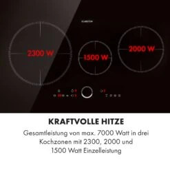 Delicatessa 80 Einbaukochfeld Induktion 3 Zonen 7400W Glaskeramik -Klarstein 10034243 de 0004 logo