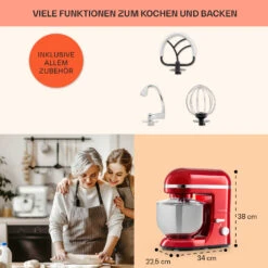 Bella Elegance Küchenmaschine 2000 W 2,7 PS 5,2 Ltr Edelstahl BPA-frei 11 Bella Elegance Küchenmaschine 2000 W 2,7 PS 5,2 Ltr Edelstahl BPA-frei -Klarstein 10034364 de 0005 usp