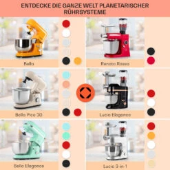 Bella Elegance Küchenmaschine 2000 W 2,7 PS 5,2 Ltr Edelstahl BPA-frei 13 Bella Elegance Küchenmaschine 2000 W 2,7 PS 5,2 Ltr Edelstahl BPA-frei -Klarstein 10034364 de 0007 usp