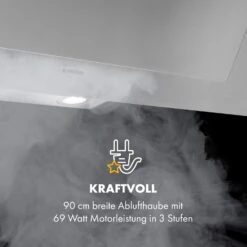 Athena 90 Dunstabzugshaube 90cm 300m³/h 69W Edelstahl -Klarstein 10034395 de 0008 logo