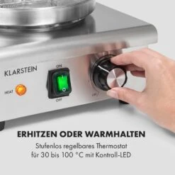 Wurstfabrik 450 Hot Dog Maker 450W 5L 30-100°C Glas Edelstahl 11 Wurstfabrik 450 Hot Dog Maker 450W 5L 30-100°C Glas Edelstahl -Klarstein 10034450 de 0003 logo