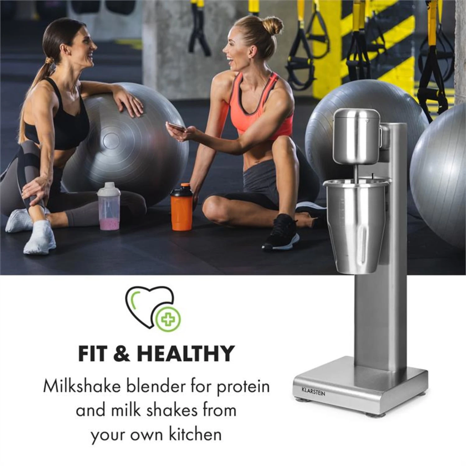 Kraftpaket Milchshake-Mixer Proteinshake 80W Edelstahl Silber 2 Kraftpaket Milchshake-Mixer Proteinshake 80W Edelstahl Silber – Bild 2