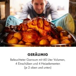 Masterchef 60 Mini-Backofen 60l 2000W 100-230 °C Timer Silber 12 Masterchef 60 Mini-Backofen 60l 2000W 100-230 °C Timer Silber -Klarstein 10034499 de 0004 logo