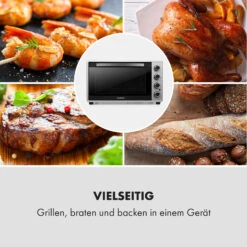 Masterchef 60 Mini-Backofen 60l 2000W 100-230 °C Timer Silber 15 Masterchef 60 Mini-Backofen 60l 2000W 100-230 °C Timer Silber -Klarstein 10034499 de 0007 logo