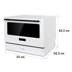 Azuria Geschirrspülmaschine 1380W 6,5L 6 Gedecke Schwarze Glasfront 22 Azuria Geschirrspülmaschine 1380W 6,5L 6 Gedecke Schwarze Glasfront -Klarstein 10034510 yy 0011 logo Klarstein Azuria Geschirrspuelmaschine weiss