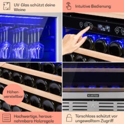 Vinovilla Grande 116 Built-in Duo Weinkühlschrank 310 Ltr 116 Fl. LED 11 Vinovilla Grande 116 Built-in Duo Weinkühlschrank 310 Ltr 116 Fl. LED -Klarstein 10034525 DE 0005 usp