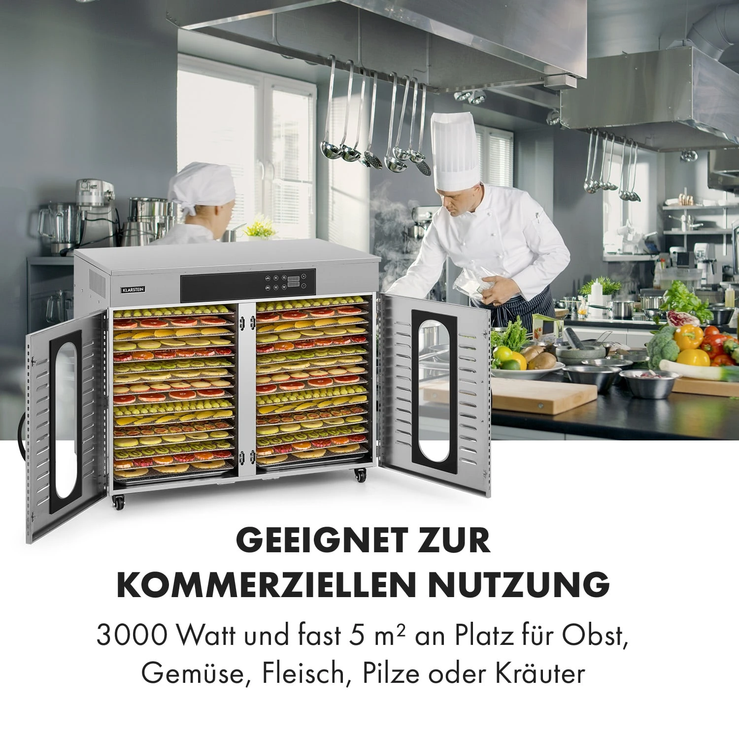 Master Jerky 500 Dörrautomat 3000W 40-90 °C 24h-Timer Edelstahl Silber 2 Master Jerky 500 Dörrautomat 3000W 40-90 °C 24h-Timer Edelstahl Silber – Bild 2