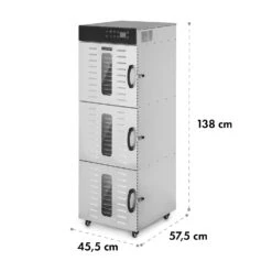 Master Jerky 550 Dörrautomat 2400W 40-90 °C 24h-Timer Edelstahl Silber -Klarstein 10034546 yy 0008 dimensions
