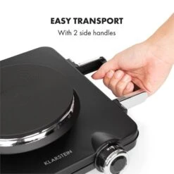 Cookorama Doppelkochplatte 1900-2250 W 150/180 Mm Ø 5 Stufen Schwarz -Klarstein 10034573 yy 0006 logo Klarstein Cookorama Doppelkochplatte schwarz