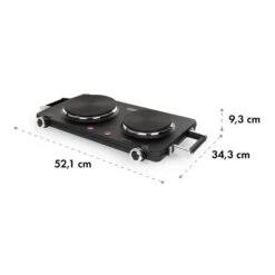 Cookorama Doppelkochplatte 1900-2250 W 150/180 Mm Ø 5 Stufen Schwarz -Klarstein 10034573 yy 0007 logo Klarstein Cookorama Doppelkochplatte schwarz