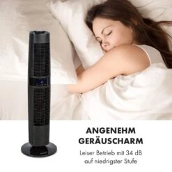 Twister Turmventilator 45 W | 343 M³/h Oszillation Touch Fernbedienung -Klarstein 10034669 de 0006 logo