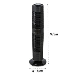 Twister Turmventilator 45 W | 343 M³/h Oszillation Touch Fernbedienung -Klarstein 10034669 yy 0008 logo Klarstein Twister Turmventilator schwarz reedit