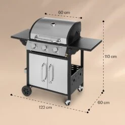 Tomahawk Gasgrill 3 X 3,6 KW Brenner 60 X 43,5 Cm Grill Edelstahl 13 Tomahawk Gasgrill 3 X 3,6 KW Brenner 60 X 43,5 Cm Grill Edelstahl -Klarstein 10034711 yy 0007 dimensions