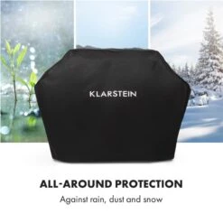 Tomahawk Wetterschutzhaube 600D Canvas 30/70% PE/PVC Schwarz -Klarstein 10034713 yy 0005 logo Klarstein Tomahawk Wetterschutzhaube 140cm