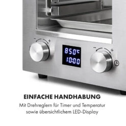 Hannibal Hochtemperaturgrill Indoor 2.200W 850°C Edelstahl Silber -Klarstein 10034803 de 0005 logo